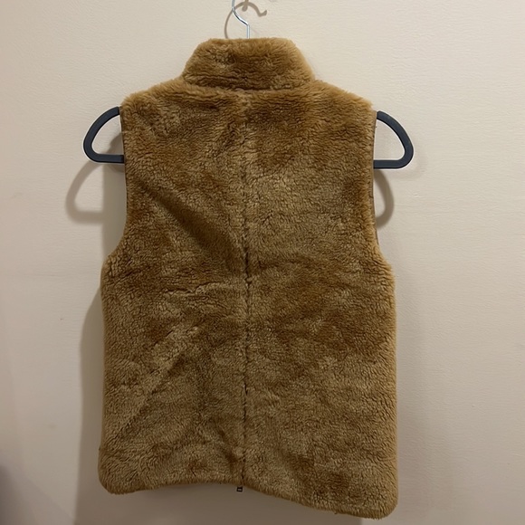 J.Crew Plush Fleece Excursion Vest Cognac XS - Picture 5 of 6